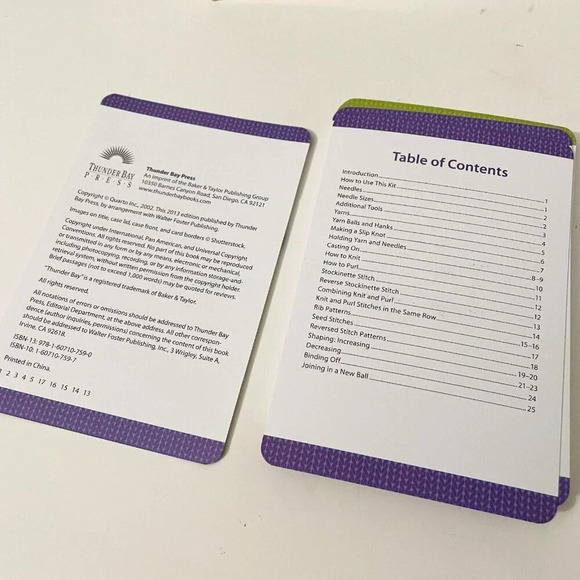 Visual Deck  Set Knitting Thunder Bay Press Knitting Kit - Picture 14 of 15